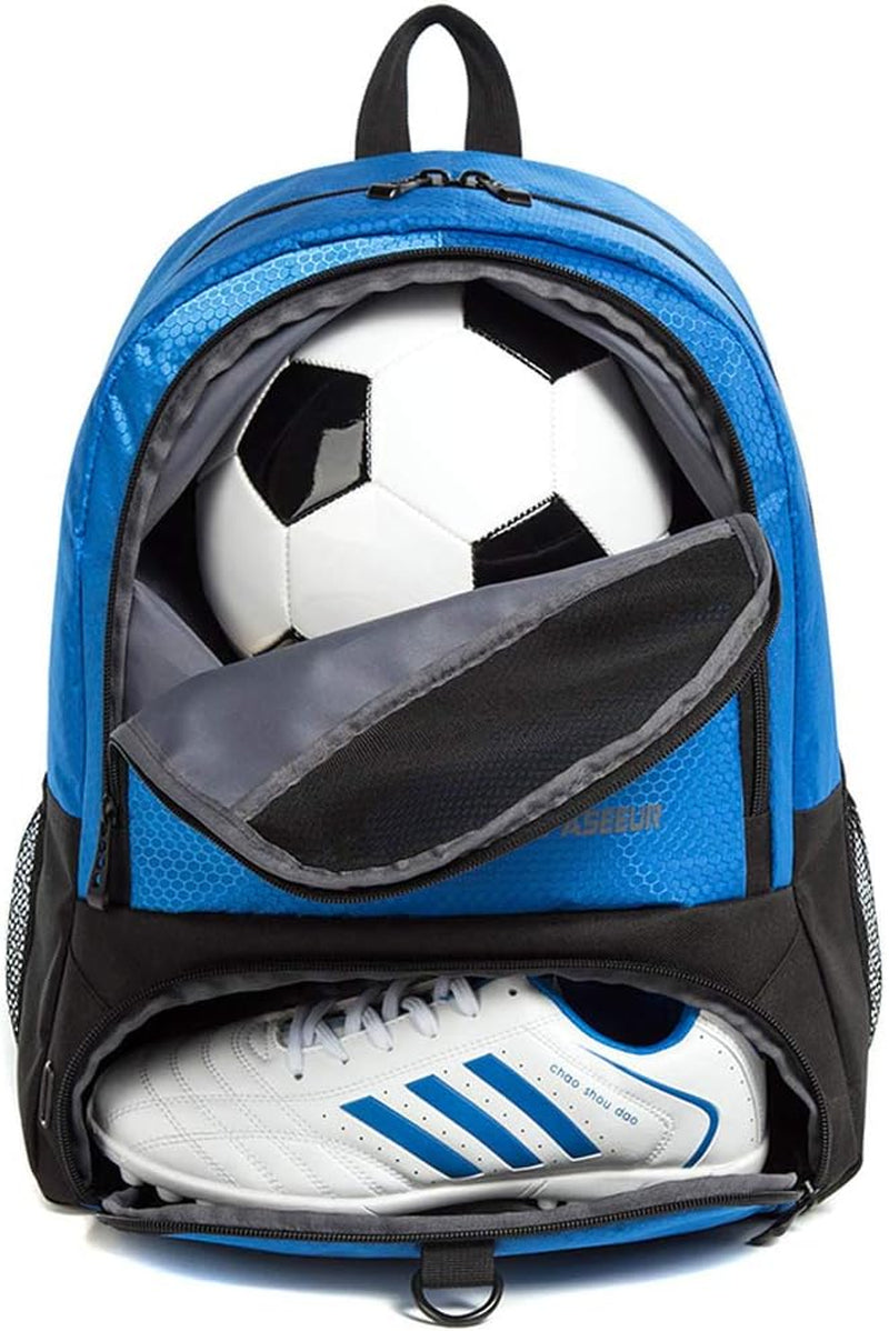 Boys Girls Soccer Bags Soccer Backpack Basketball Vollyball Football Bag Backpack Youth with Ball Compartment All Sports Gym Basketball Bag